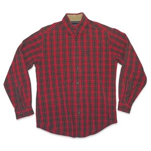 Tommy Hilfiger Shirt Flannel Button Down Vintage Y2K Mens 2000 S Small